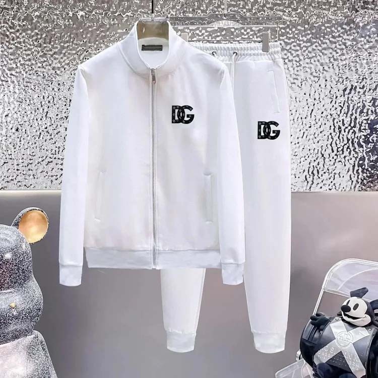 Dolce & Gabbana sports suit autumn and winter sweatshirt men's stand collar casual two-piece suit couple style-2464